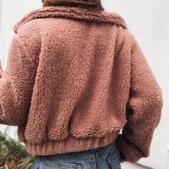 Last 1✨Faux Fur Teddy Jacket - BriBri Mauve - Picture 6 of 8